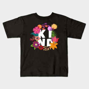 Kind Floral Layers Pattern Kids T-Shirt